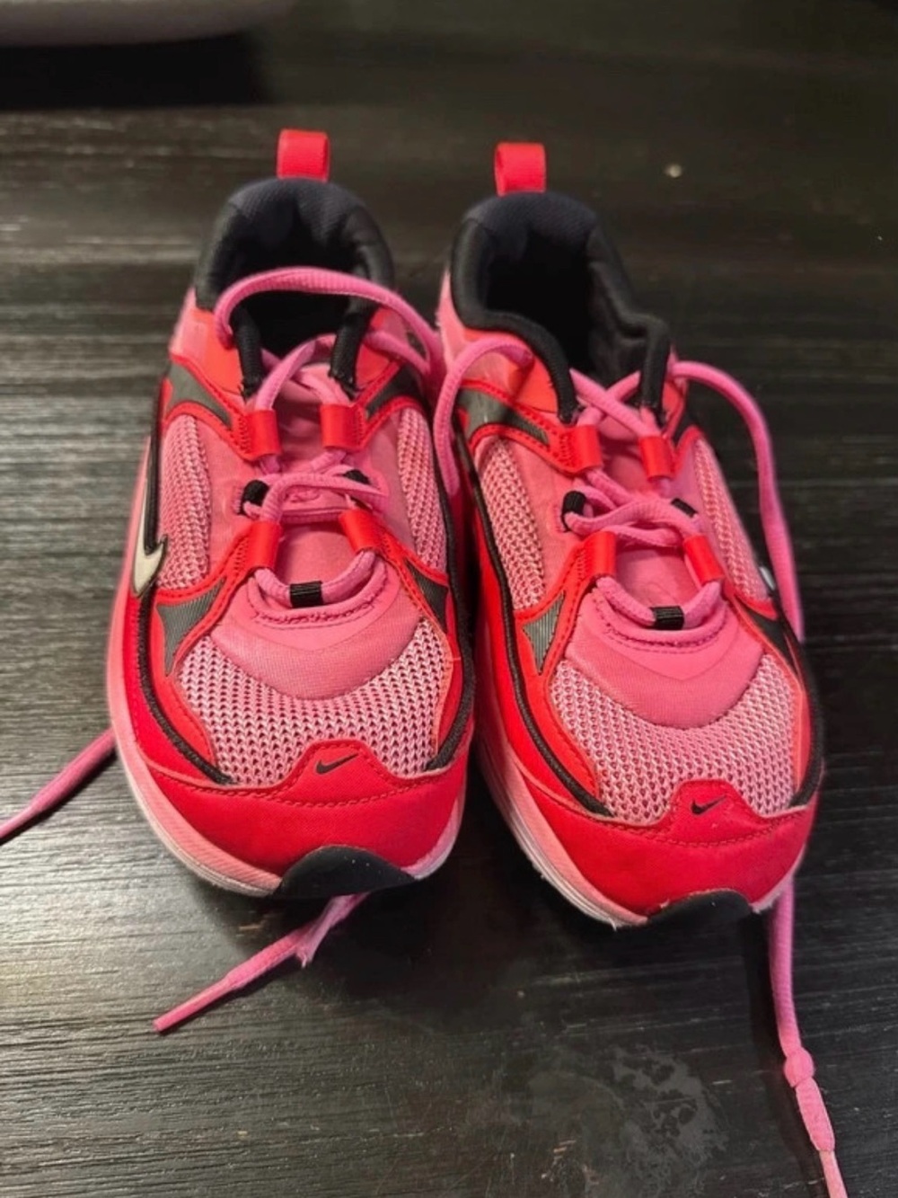 Nike Kids Pink and Red Mesh Athletic Sneakers